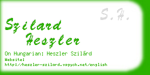 szilard heszler business card