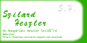 szilard heszler business card